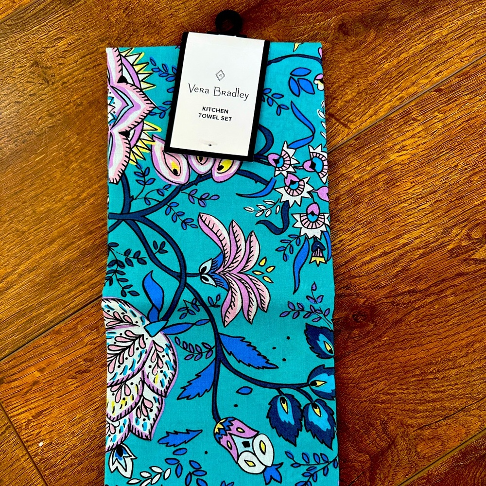Vera Bradley Kitchen Towel Set - Peacock Garden